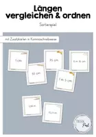 Vorschau - Spiele - Längen vergleichen & ordnen - Sortierspiel - Deckblatt