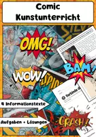 Vorschau - Arbeitsblätter - Comics: Kunstunterricht: Einführung, kreative Aufgaben, künstlerische Grundlagen - Deckblatt