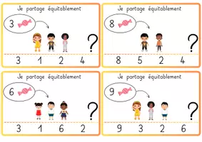 Aperçu - Apprentissages en autonomie - Problèmes en image : partager équitablement - Page 1