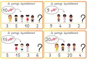 Aperçu - Apprentissages en autonomie - Problèmes en image : partager équitablement - Page 3
