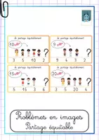 Aperçu - Apprentissages en autonomie - Problèmes en image : partager équitablement - Page de couverture
