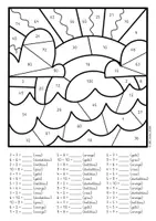 Vorschau - Arbeitsblätter - 🌴Rechenmalblätter: Kleines Einmaleins ZR 100 Multiplikation & Division - Seite 2