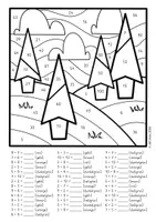 Vorschau - Arbeitsblätter - 🌴Rechenmalblätter: Kleines Einmaleins ZR 100 Multiplikation & Division - Seite 3