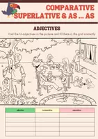 Vorschau - Arbeitsblätter - Comparative & Superlative (+ as ... as) | Suchbild und Fehler finden - Seite 1