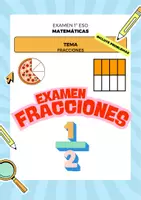 Vista previa - Hojas de trabajo - 1 ESO MATE EXAMEN FRACCIONES - Portada