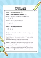 Vista previa - Hojas de trabajo - 1 ESO MATE EXAMEN FRACCIONES - página 2