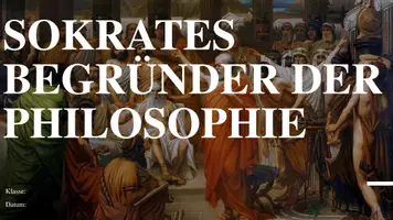 Vorschau - Präsentationen/Tafelbilder - Sokrates' Leben & Philosophie Präsentation - Legasthenie Schrift - Seite 1