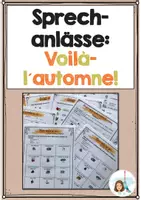 Vorschau - Stationenlernen - Parler de l'automne/ des vacances d'automne (Sprechanlässe) - Deckblatt