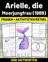 Vorschau - Arbeitsblätter - Film: "Arielle, die Meerjungfrau (1989)" Fragen + Aktivitäten Rätsel mit Lösungen - Deckblatt
