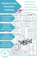 Vorschau - Arbeitsblätter - Valentine's Day discussion challenge - Deckblatt