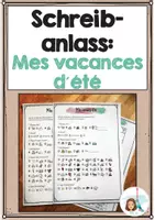 Vorschau - Arbeitsblätter - Schreibanlass: Mes vacances d'été - Deckblatt