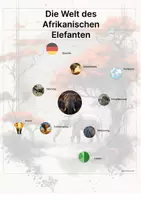 Vorschau - Stationenlernen - Der Afrikanische Elefant – Steckbrief inklusive – Tiere Afrikas – Montessori Lernkarten (Kontinente entdecken) - Seite 3