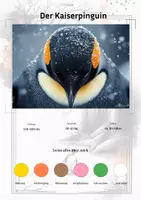 Vorschau - Stationenlernen - Der Kaiserpinguin – Steckbrief inklusive – Tiere der Antarktis – Montessori Lernkarten (Kontinente entdecken) - Deckblatt