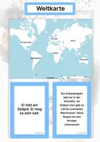 Vorschau - Stationenlernen - Der Kaiserpinguin – Steckbrief inklusive – Tiere der Antarktis – Montessori Lernkarten (Kontinente entdecken) - Seite 2