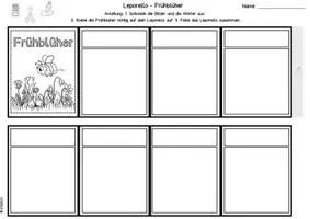 Vorschau - Arbeitsblätter - Frühblüher Leporello Silbenschrift, Klasse 1, DaZ, Förderunterricht, Förderschule - Seite 2