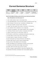 Vorschau - Arbeitsblätter - Correct Sentence Structure - Arbeitsblatt - Seite 1