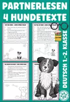 Vorschau - Arbeitsblätter - Partnerlesen Lesen Hören Malen Schulhund Deutsch 1. Klasse 2. Klasse - Deckblatt