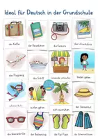 Vorschau - Präsentationen/Tafelbilder - Sommer Bildkarten Deutsch DAZ Grundschule (Bild- und Wortkarten) - Seite 2
