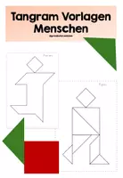 Vorschau - Arbeitsblätter - Tangram Vorlagen Menschen - Deckblatt