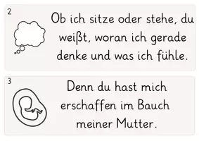 Vorschau - Arbeitsblätter - Einzigartigkeit: Psalm 139 Tafelkarten und ABs - Seite 2