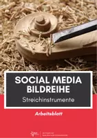 Vorschau - Arbeitsblätter - Streichinstrumente ⎮ Social Media Bildreihe - Deckblatt