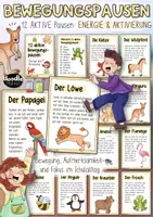 Vorschau - Spiele - 12 Aktive Bewegungspausen – Energie & Aktivierung / Brain Breaks - Deckblatt