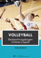 Vorschau - Arbeitsblätter - Volleyball ⎮ Beobachtungsbogen für das unteres Zuspiel - Deckblatt