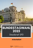 Vorschau - Arbeitsblätter - Bundestagswahl 2025 - Steckbrief SPD #demokratiestärken - Deckblatt