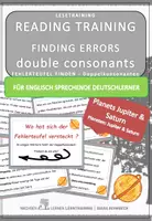 Vorschau - Klassenarbeiten - DaF / DaZ Englisch: Planeten Spezial - Jupiter & Saturn: Fehlerteufel Lesekarten Doppelkonsonanten - Deckblatt