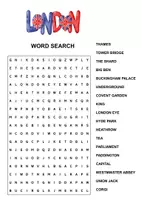 Vorschau - Arbeitsblätter - London - Word Search - Seite 3