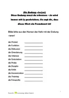 Vorschau - Arbeitsblätter - Fremdwörter mit -ieren und -ier Endungen - Seite 1