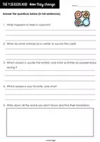 Vorschau - Arbeitsblätter - Reading Comprehension_The 4 Seasons - Seite 2