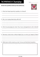 Vorschau - Arbeitsblätter - Reading Comprehension - The Importance of Friendship - Seite 2