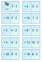 Vorschau - Spiele - Mathe Domino Kleines Einmaleins - 2er Reihe - Freiarbeit - Seite 1