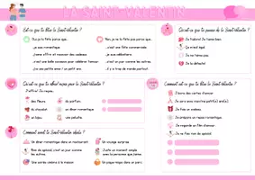 Vorschau - Arbeitsblätter - Set de table: La Saint-Valentin - Seite 3