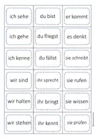 Vorschau - Spiele - Marktplatzkärtchen zu den Verben im Perfekt - Seite 1