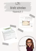 Vorschau - Test - LZK zum Thema "Briefe schreiben" - mit Lösungen - Deckblatt