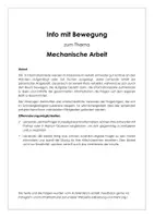 Vorschau - Stundenentwürfe - Informationen und Bewegung - Mechanische Arbeit - Deckblatt