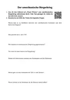 Vorschau - Arbeitsblätter - Der amerikanische Bürgerkrieg - Internetrallye - Deckblatt