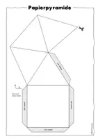 Vorschau - Mal- und Bastelvorlagen - Bastelvorlage: Pyramide falten und kleben - Seite 1