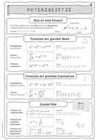 Vorschau - Arbeitsblätter - Merkblatt und Arbeitsblatt – Potenzgesetze - Seite 3