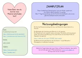 Vorschau - Arbeitsblätter - Zahnputzplan - spielerisch motiviert Zähne putzen - Seite 2