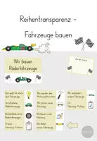 Vorschau - Unterrichtsreihen - Fahrzeuge bauen - Reihentransparenz Klasse 1 - 2 - Deckblatt
