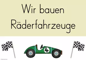 Vorschau - Unterrichtsreihen - Fahrzeuge bauen - Reihentransparenz Klasse 1 - 2 - Seite 1