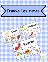 Aperçu - Apprentissages en autonomie - Trouve les rimes -Conscience phonologique - Page de couverture