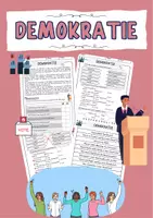 Vorschau - Arbeitsblätter - Demokratie DaZ Leseverstehen Deutsch Lesen und verstehen Lesetext mit Fragen und Lösungen - Deckblatt