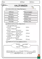 Vorschau - Arbeitsblätter - Kalifornien DaZ Leseverstehen Deutsch Lesen und verstehen Lesetext mit Fragen und Lösungen - Seite 2