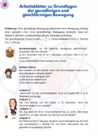 Vorschau - Arbeitsblätter - Arbeitsblätter_geradlinige und gleichförmige Bewegung - Deckblatt