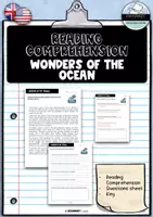 Vorschau - Arbeitsblätter - Reading Comprehension - Wonders of the Ocean - Deckblatt