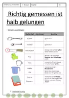 Vorschau - Arbeitsblätter - Messen und Wiegen - Ernährung und Soziales ES - Seite 2